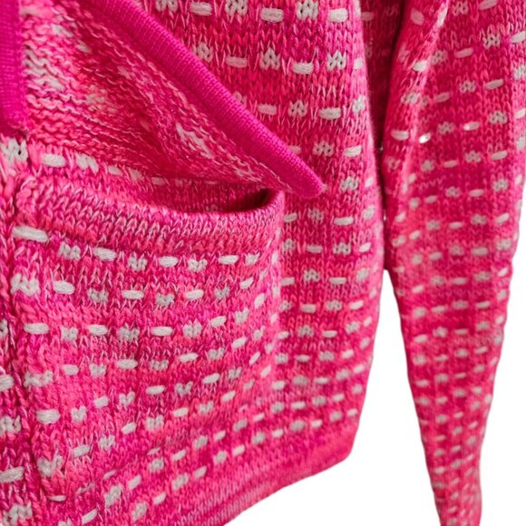 Lilly Pulitzer Kienna Cardigan Sweater Pink Tango Metallic Marl S - Picture 7 of 14
